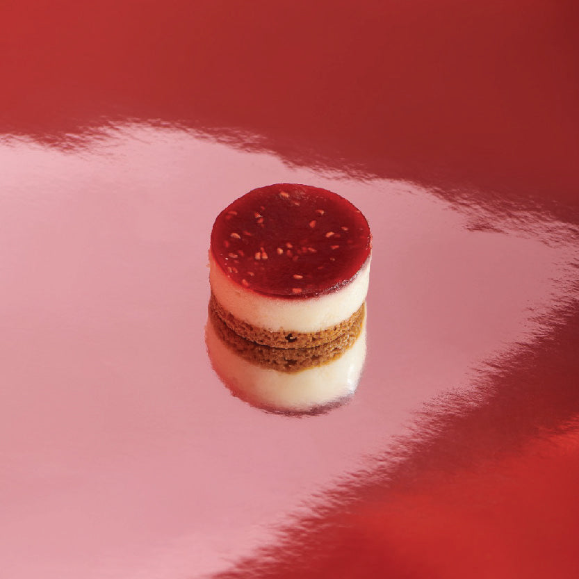 Frambozen & Aardbei Cheesecake Petit Four